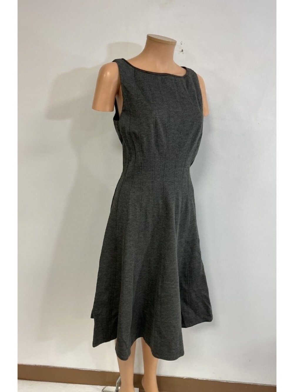 Ralph Lauren Dress A Line Leather Trim Womens 12